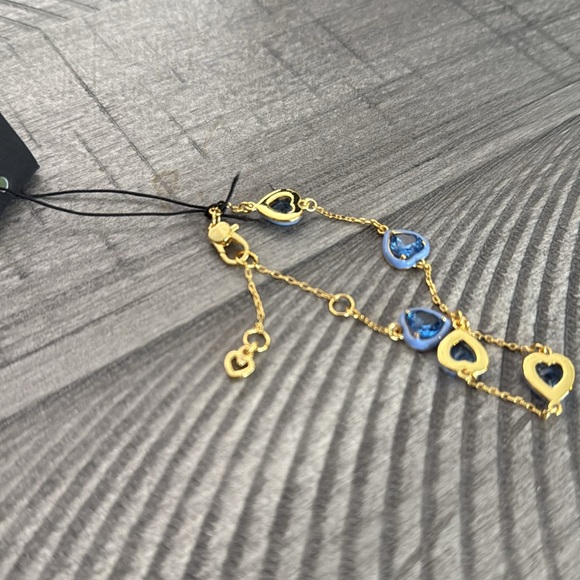 Kate Spade Gold and Blue Heart Bracelet - Picture 4 of 5